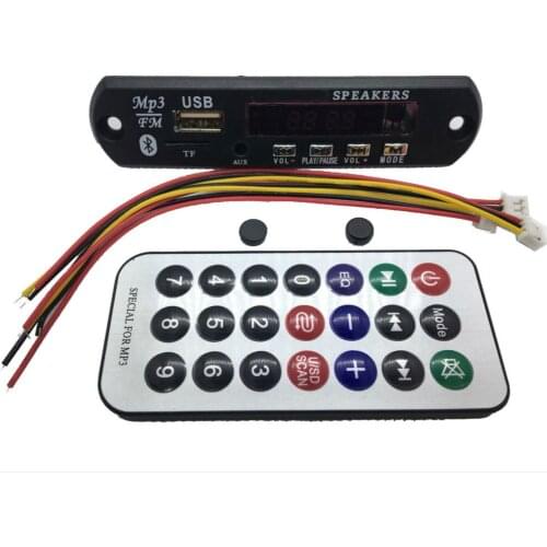 MP3 WPE decoder board audio module Bluetooth-compatible 5.0 wireless MP3 player USB TF music car player with remote control