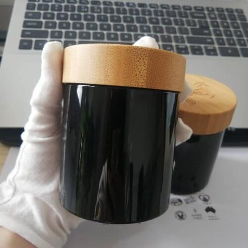 Wholesale Custom Logo 250g Black Plastic Cream Jars Container With Lid Professional Beauty Hair Tools Packaging For Cosmetic