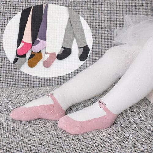 Autumn winter Kids Girls Bow Soft Cotton Warm Stockings Tights cute Pantyhose children Newborn baby tights for girls