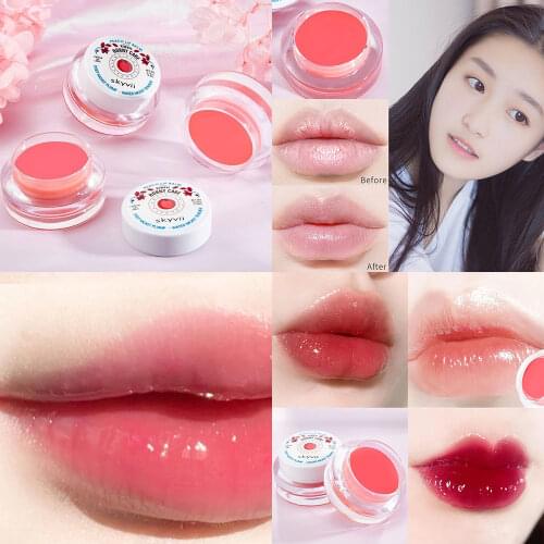 Pink Lip Sleeping Mask Grapefruit Essence Smoothing Dryness Moisturizing Lip Balm&Plumper Remove Dead Skin Lip Care Cream