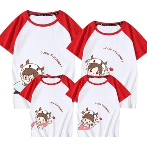 Family Look Family Matching Outfits T-shirt Clothes Mother Father Son Daughter Kids Baby New 2021 Summer Casual Printing T-shirt