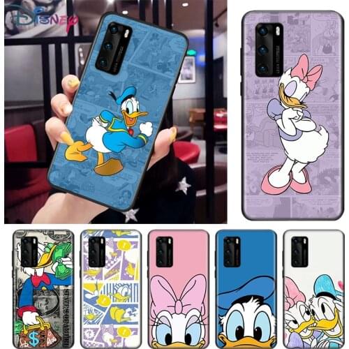 Silicone Cover Duck Donald Cartoon For P Smart S Z Mate 40 30 20 10 Plus PRO Plus Lite 2018 2019 2020 Black Phone Case