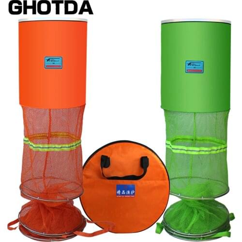 Collapsible Trap Cast Keep Cage Crab fish Shrimp Lobster Crawfish