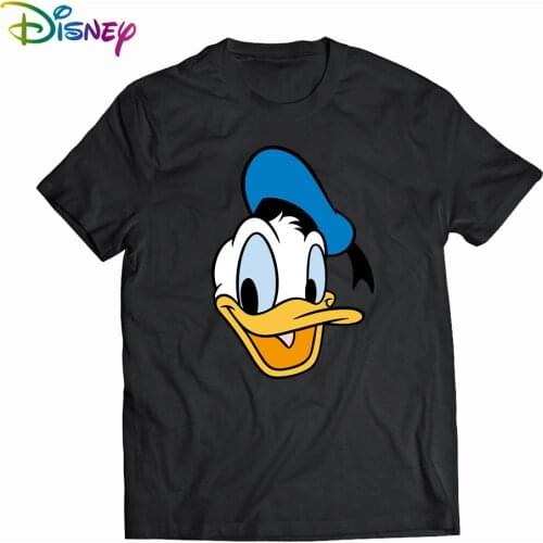 Disney Donald Duck Cartoon Printed Clothes RoundNeck Short Sleeve T-shirt Women Woman Tshirts Same One Size Top Graphic T Shirts