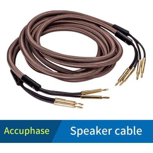 1 pair Accuphase hifi speaker cable copper plated banana plug