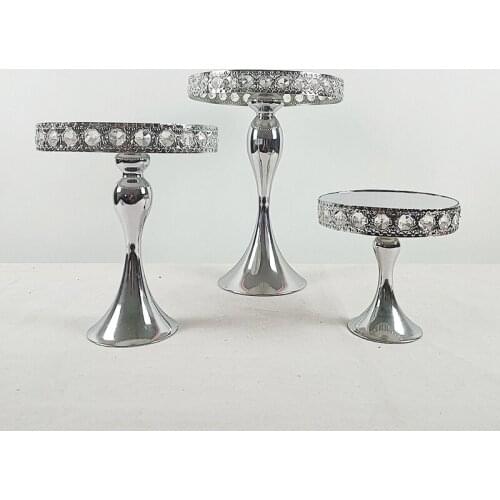 1pcs-3pcs Metal Cake Stand Round Wedding Birthday Party Dessert Cupcake Pedestal