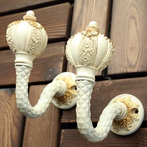 2PCS/SET Curtain Hooks Holder Hanger Bronze Display Rack Wall Hook Curtain Decoration Accessories