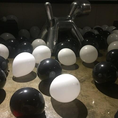 35pcs/lot Matt balloon 10 inch black white balloon thicker hydrogen balloon helium balloon Birthday Wedding party Bar decor
