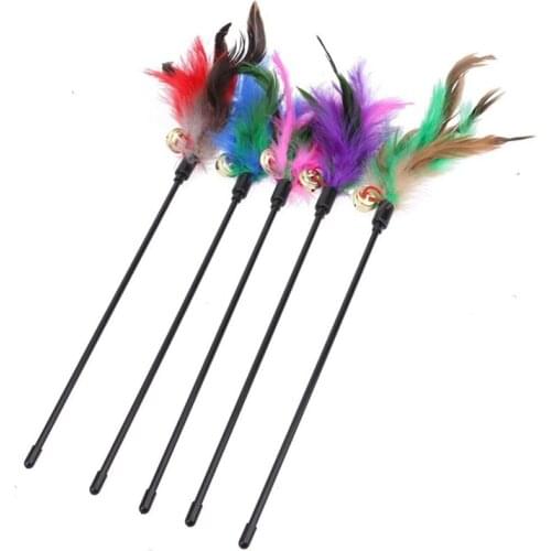 5pcs Environmentally Friendly 5pcs/lot ABS Classic Short Handle Play Game With Small Bell Hot Sale Pet Supplies Funny Cat Toy