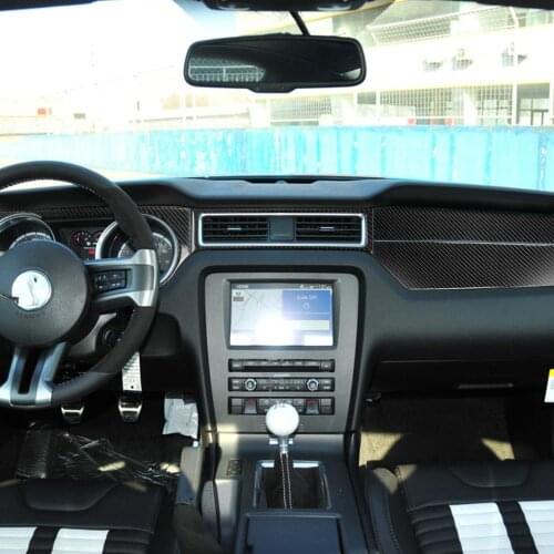 6pcs Carbon Fiber Left Air Outlet Dashboard Middle Air Outlet Right Passenger Side Air Outlet Panel Trim for Ford Old Mustang