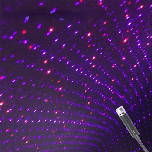 Car Roof Star Ambient Light Romantic USB Night Atmosphere Lamp Home Interior Decoration Mini Ceiling Projector Galaxy Adjustable