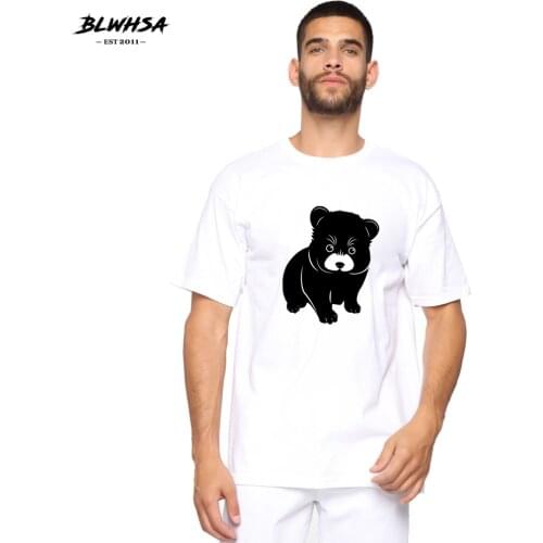 BLWHSH Cute Puppy Print T Shirt Men Fashion Casual Short Sleeve Funny T-shirt Cute Puppy Printing Design Men Plus Tops Clothing