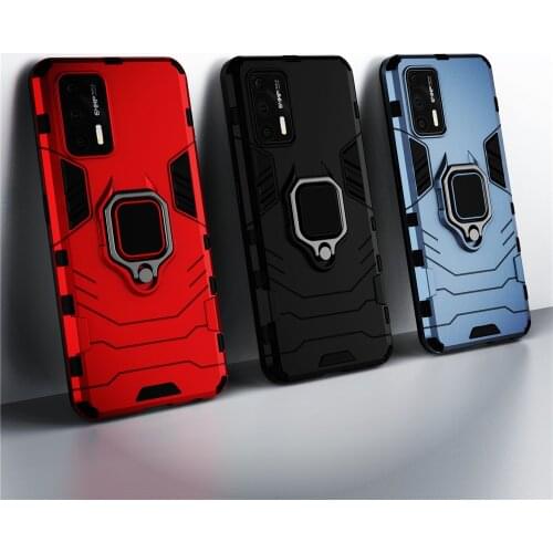 Armor Shockproof Coque for OPPO Realme GT Case Car Magnetic Holder Protective Ring Covers For OPPO Realme GT 5G RealmeGT 6.43"