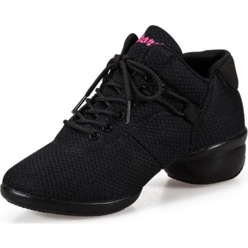 Black Dancing Shoes For Women Modern Jazz Ballroom Tango Latin Dance Sneakers Female Comfortable Breathable Soft Gym Shoes