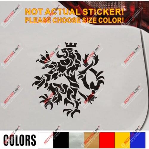 Czech Republic Lion Decal Sticker Czechs Car Vinyl pick size color no bkgrd c