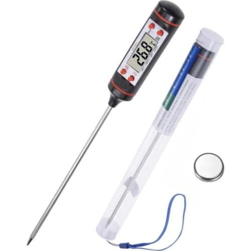 2pcs Electronic Digital Thermometer Tool -50 To 300'C Instant Read Probe Kitchen School Household Long Probe Thermometer