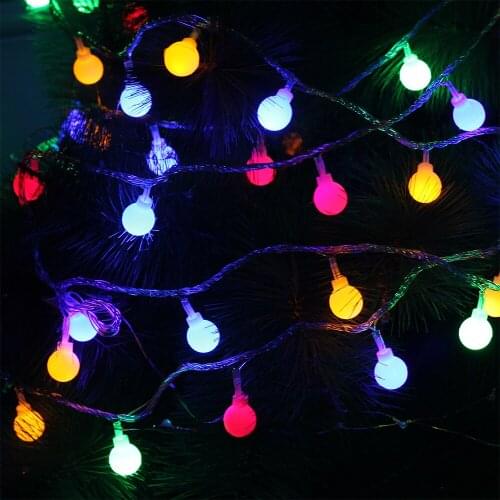 10M 100Leds Christmas Tree Garland String Ball Curtain Fairy Holiday Festival Lights EU Plug 220V