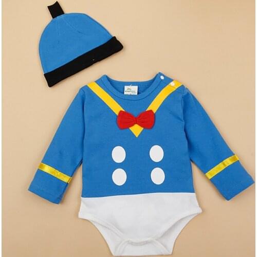 Newborn Long Sleeve Cotton Triangle Cotton Romper Clothing Hat Autumn Infant Cartoon Outfit Halloween Baby Boys Girls Costume