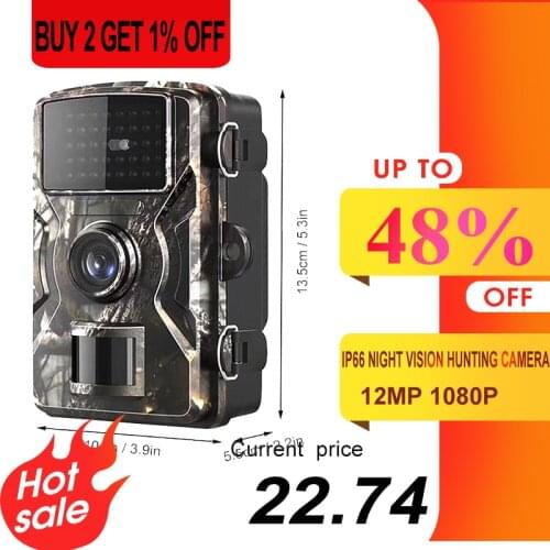 12/16MP 1080P Wildlife Hunting Trail and Game Camera Motion Activated Security Camera IP66 Night Vision Hunting Scouting Camera