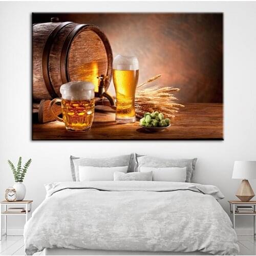 Paintings Wheat Modern Wall Art Home Decoration Canvas Hd Print Posters Beer For Living Room Modular Cuadros Picture Framework