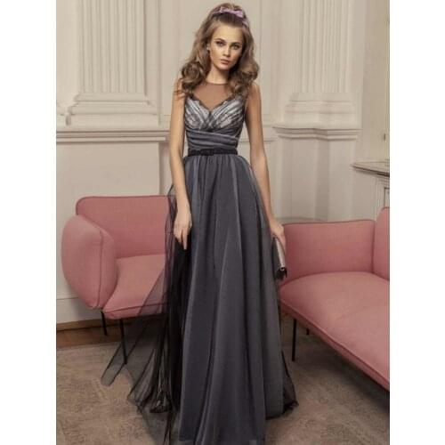 2020 Evening Dresses Jewel Sleeveless Lace Appliques Special Occasion Gowns Backless Floor Length A Line Prom Dress