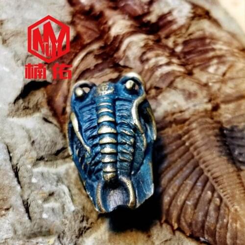 Trilobite Pendant Creative Handmade EDC Survival Paracord Knife Bead Outdoor Tool Accessories