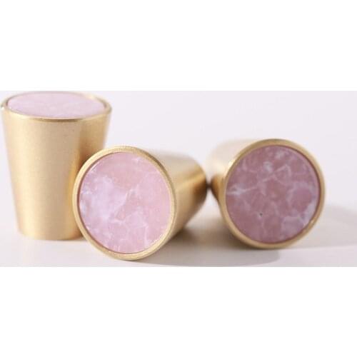 Nordic Copper Cabinet Handles for Furniture Brass+Acrylic Door Knob Shoe Luxury Modern Simple Drawer Wardrobe Single Hole