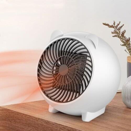 MEXI Portable Fan Heater Mini Desktop Electric Heaters Personal Space Winter Warmer Fan Home Office Mini Electric Heaters