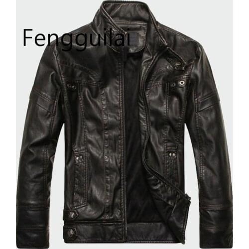 Mens Leather Jackets High Quality Classic Motorcycle Bike Cowboy Jacket Male Plus Velvet Thick Coats Brand Clothing 5XL ML001