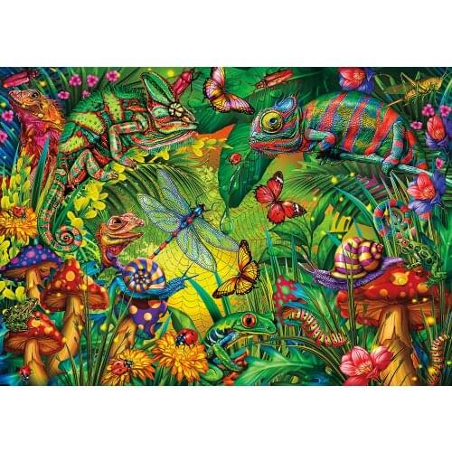 JMINE Div 5D Cactus Tropical Forest Lizard Full Diamond Painting cross stitch kits art Animal 3D paint by diamonds