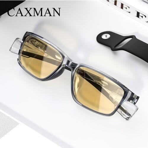 CAXMAN Blue Light Blocking Glasses For Men Rectangle Style w/ Detached Side Shields Eyewear Working Gaming Sleeping UV400