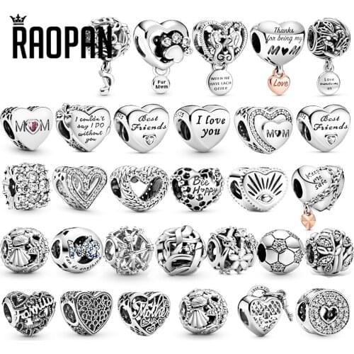Panrao designer charms original 925 sterling silver romantic love love fashion charm beads for jewelry making