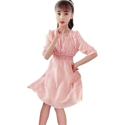 Big Girl Dresses Ruffles Dress For Girl Casual Style Children Dresses Summer Costume Girl 6 8 10 12 14
