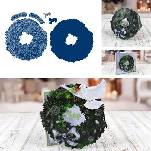 Bow garland cutting dies & stamps scrapbook dariy decoration stencil embossing template diy greeting card handmade 2021 Metal