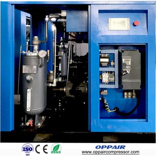 11kw 15HP 380V/50Hz/3P PM VSD Industrial Screw Air Compressor with Inventer Oil-Less for Sandblasting Carpentry CNC Cutting