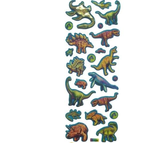 20 Sheets Self-Adhesive Dinosaur Stickers DIY Scrapbook Lable Stationery Diary Stickers For Children Kids Toys