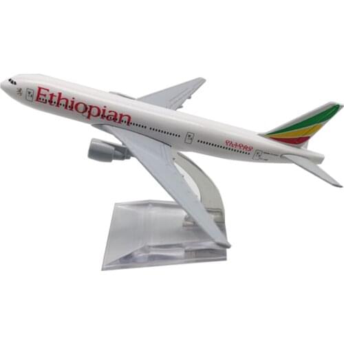 16CM Airplanes Ethiopian Airlines Boeing B777 Plane Aircraft Metal Plane Model Toys Collection Kids Gifts