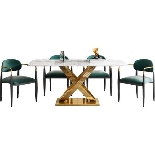 Modern dining table and chair in northern Europe dining table set dining table set 6 chairs
