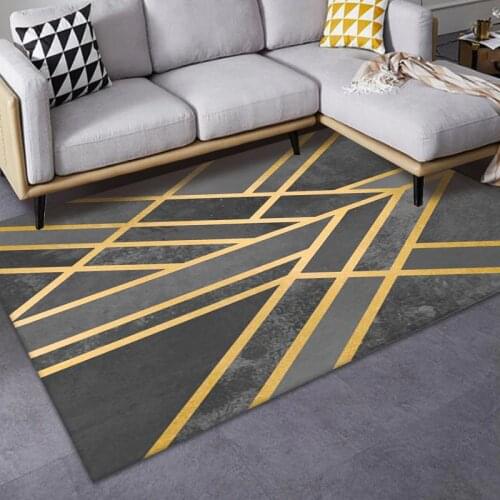 Modern Nordic Geometric Carpets For Living Room Home Decoration Rug Bedside Abstract Black White Grey 200*300cm Non Slip Big Mat