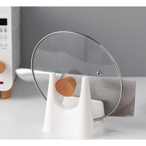 Cartoon Pot Cover Rack Multi-Function Spatula Rack Kitchen Organizer Drain Rack Cutter Cutting Board Storage Rack