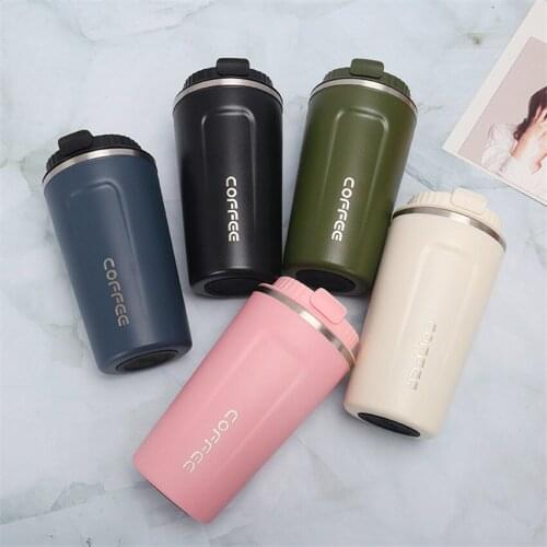 380/510ML Office Business Insulated Mugs Stainless Steel Coffee Cup Vacuum Flasks Thermos Cups Outdoor Travel Thermoses Bottle