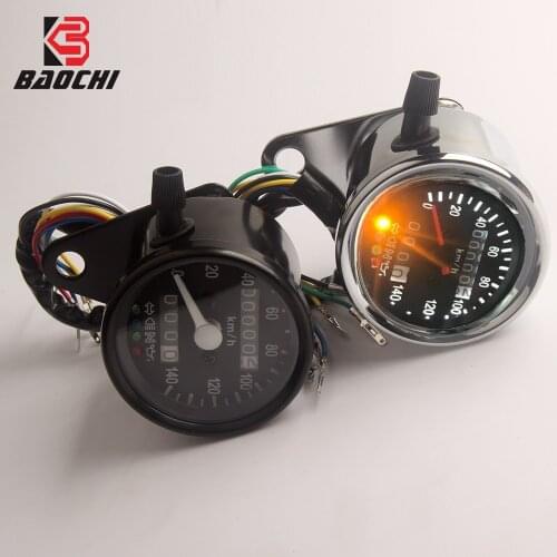 Universal Motorcycles Speedometer Gauge Odometer Retro Instrument Signal Indicator For Cafe Racer Motorcycle Accessories