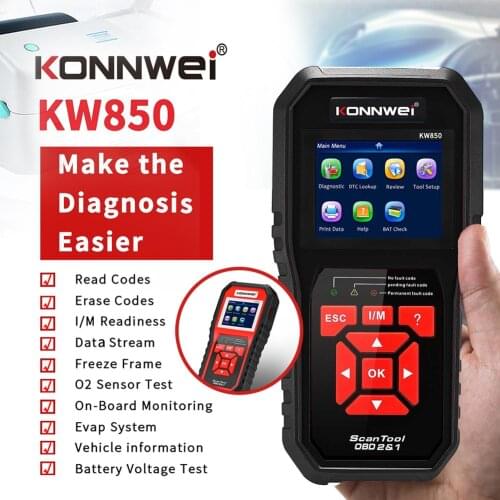 Universal OBD Engine Code Reader KONNWEI KW850 Full Function Car Diagnosis Car Scanner OBD2 ODB2 Scanner Auto Diagnostic Scanner