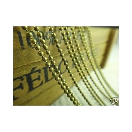 FACTORY 5M(16ft) Brass with Bronze Coloured 1.5mm Beads Ball Chain DIY Jewelry Findings C23