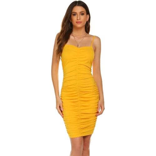 Women Sexy Party Dresses Backless Spaghetti Straps Clubwear Mini Dress low neck drop shipping