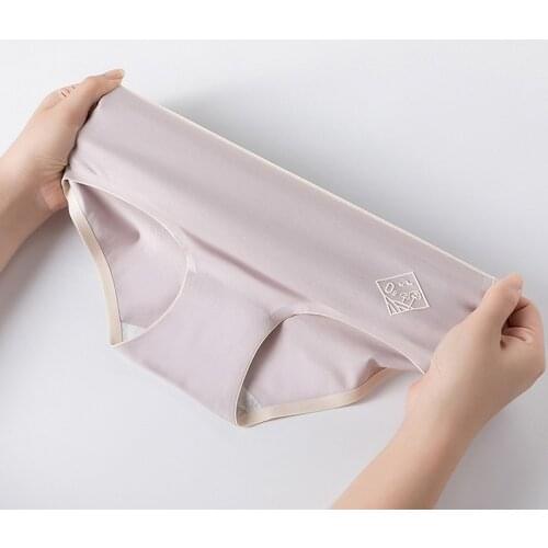 Women Underwear Sexy Female Briefs Solid Color Underpants Breathable Panties M-XL Fashion Cotton Panties 2020