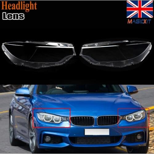 MagicKit 1Pair Headlight Headlamp Cover Transparent Lens For BMW 4 Series F32 F33 F36 13