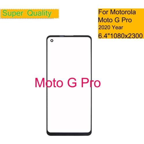 10Pcs/Lot For Motorola Moto G Pro Touch Screen Front Outer Glass Panel Lens G Pro 2020 LCD Front Glass WIth OCA Glue Replacement