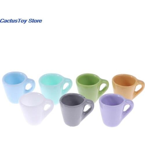 10pcs Mini Miniature Dollhouse Coffee Cup Kitchen Room Food Drink Home Tableware Decors Dolls Accessories