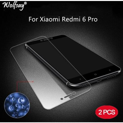 2PCS For Protective Glass Xiaomi Redmi 6 Pro Tempered Glass Redmi 6 Pro Clear Screen Protector For Xiaomi Redmi 6 Pro Glass Film